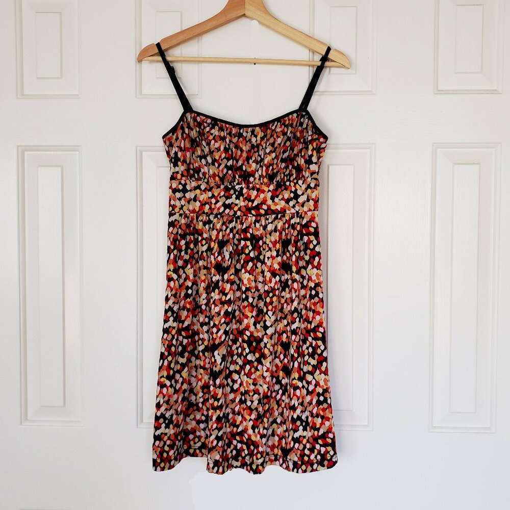 Johnny Martin Multi Color Dress - Size M - Flowy, ruched, spaghetti straps.